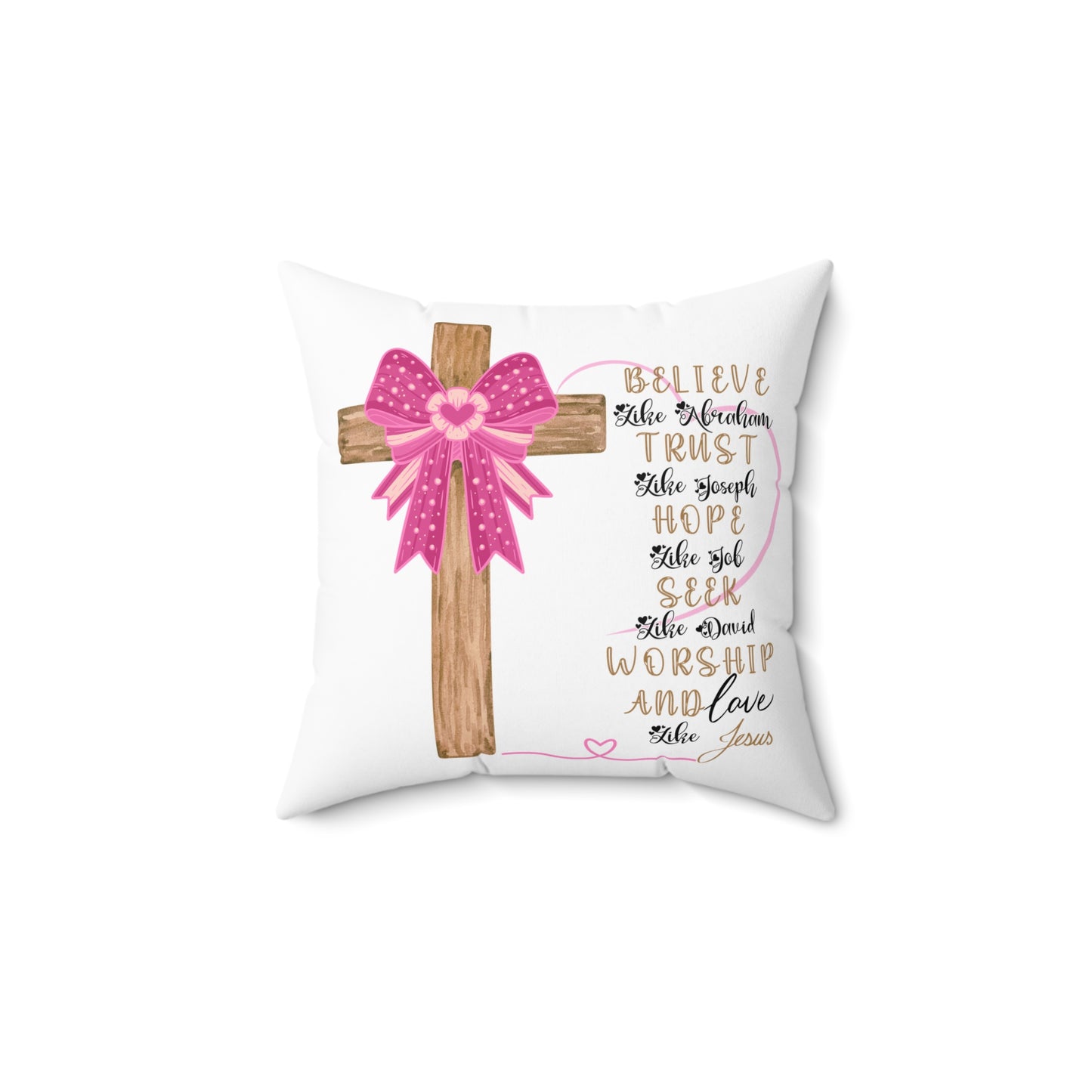 Faith-Inspired Decorative Pillow with Inspirational Quotes, Christian Home Decor, Gift for Religious Occasions, Cozy Living Room Accent,