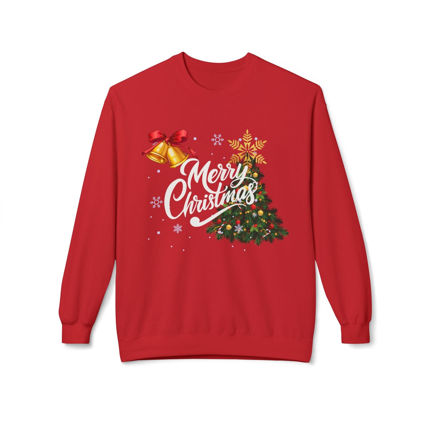 Christmas Unisex Sweatshirt, Midweight Fleece Crewneck in Various Colors, Holiday Apparel, Winter Jumper, Xmas Gift