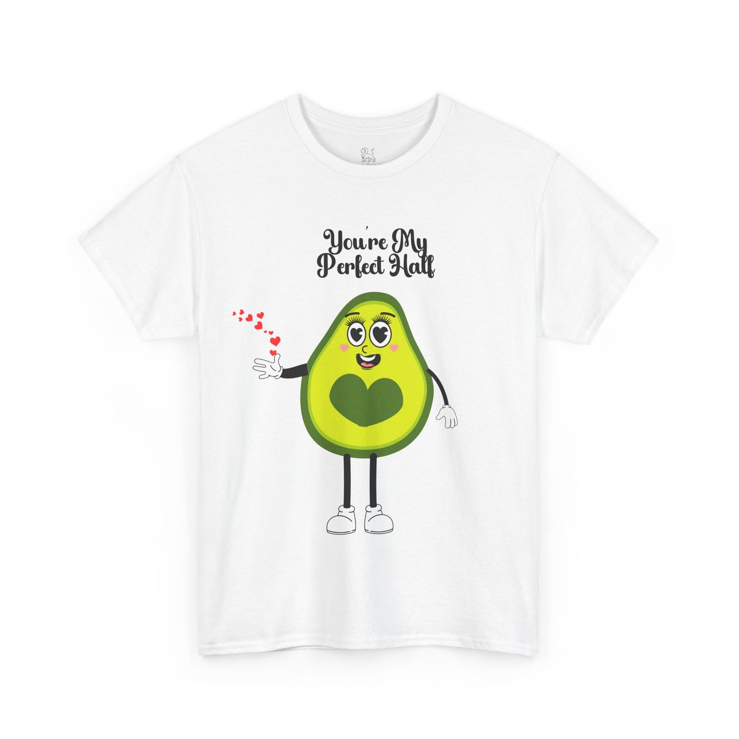 Avocado Love Tee - Funny Foodie Valentine's Day Gift, Perfect Half Cotton T-Shirt, Couples Apparel, Matching Shirts, Cute Tee