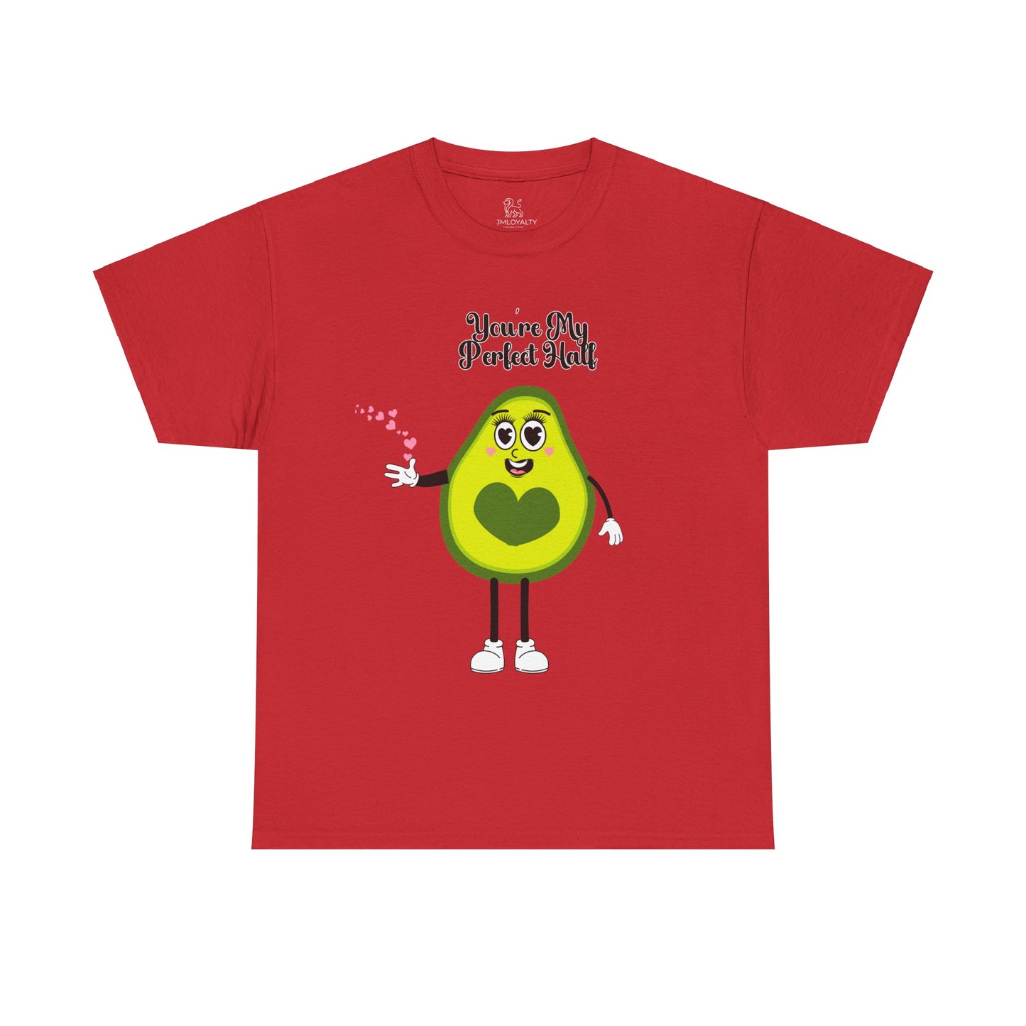 Avocado Love Tee - Funny Foodie Valentine's Day Gift, Perfect Half Cotton T-Shirt, Couples Apparel, Matching Shirts, Cute Tee