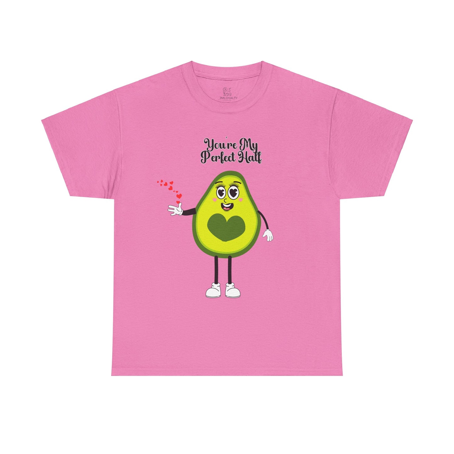 Avocado Love Tee - Funny Foodie Valentine's Day Gift, Perfect Half Cotton T-Shirt, Couples Apparel, Matching Shirts, Cute Tee