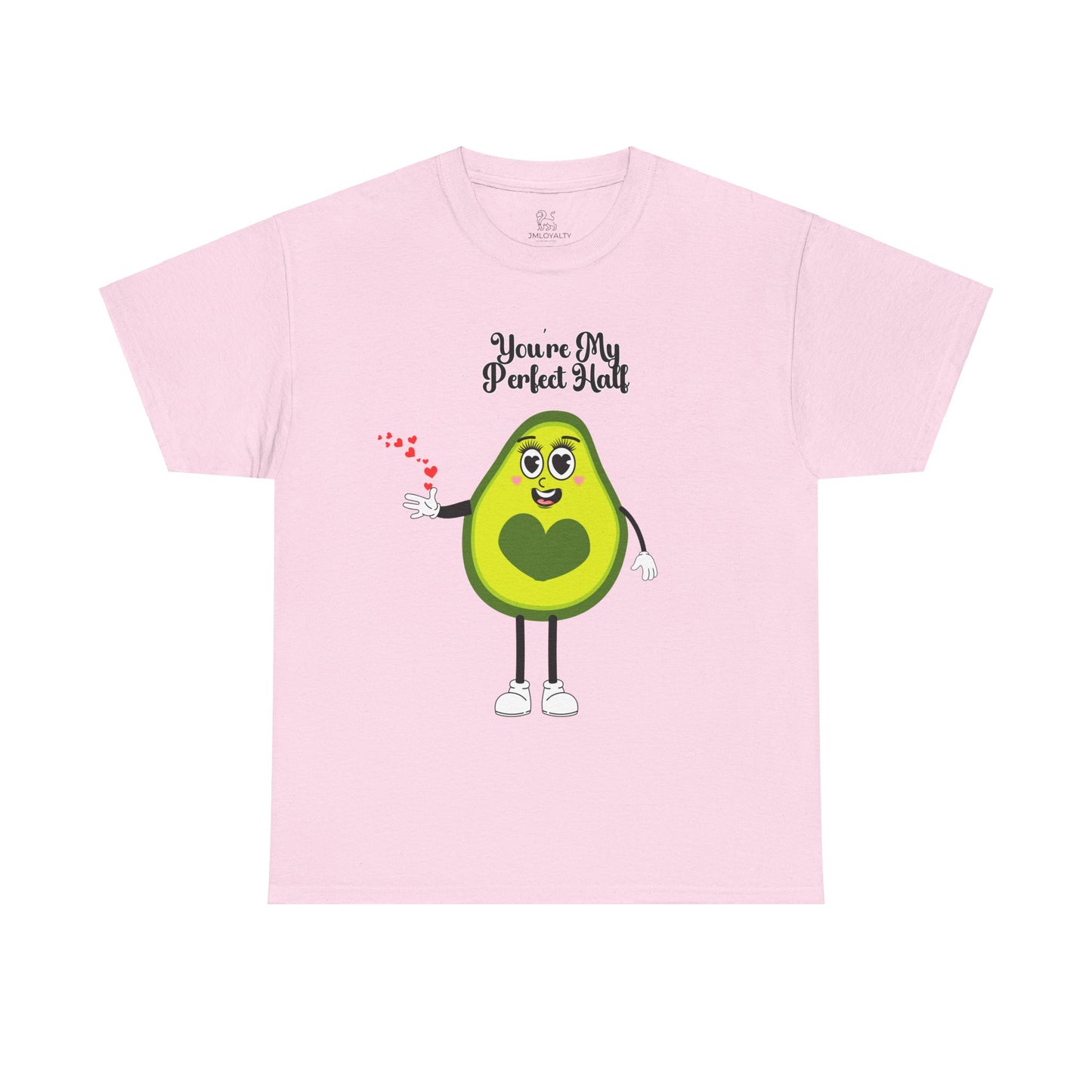 Avocado Love Tee - Funny Foodie Valentine's Day Gift, Perfect Half Cotton T-Shirt, Couples Apparel, Matching Shirts, Cute Tee