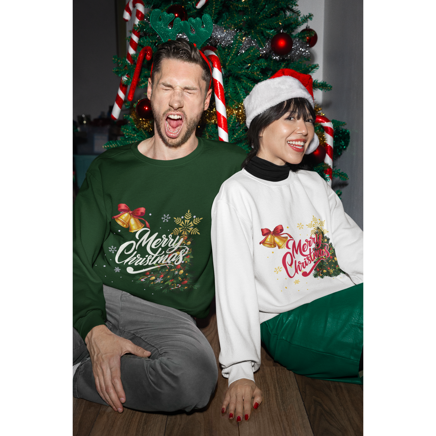 Christmas Unisex Sweatshirt, Midweight Fleece Crewneck in Various Colors, Holiday Apparel, Winter Jumper, Xmas Gift