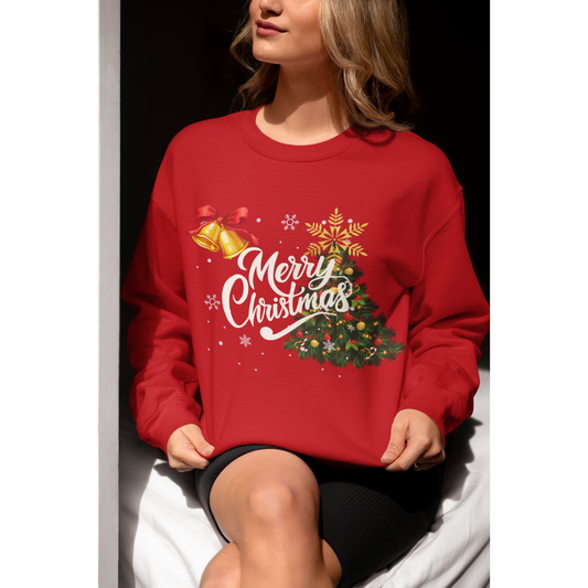 Christmas Unisex Sweatshirt, Midweight Fleece Crewneck in Various Colors, Holiday Apparel, Winter Jumper, Xmas Gift