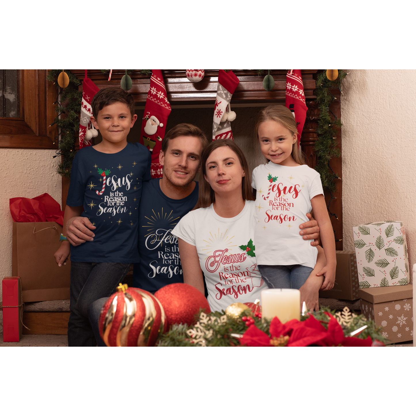 Jesus is the Reason for the Season Tee, Unisex Christmas Shirt, Holiday T-Shirt, Festive Cotton Tee, Faith-Based Apparel