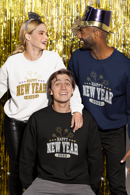 2025 New Year Sweatshirt, Cozy Crewneck for Winter, Perfect Festive Gift, Comfortable and Stylish New Year Celebration Apparel, Unisex Heavy