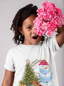 Festive Kids Tee, Merry Christmas Kids T-Shirt, Holiday Shirt, Winter Apparel, Christmas Gift for Children