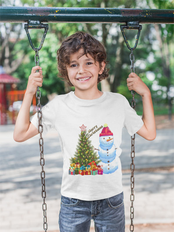 Festive Kids Tee, Merry Christmas Kids T-Shirt, Holiday Shirt, Winter Apparel, Christmas Gift for Children