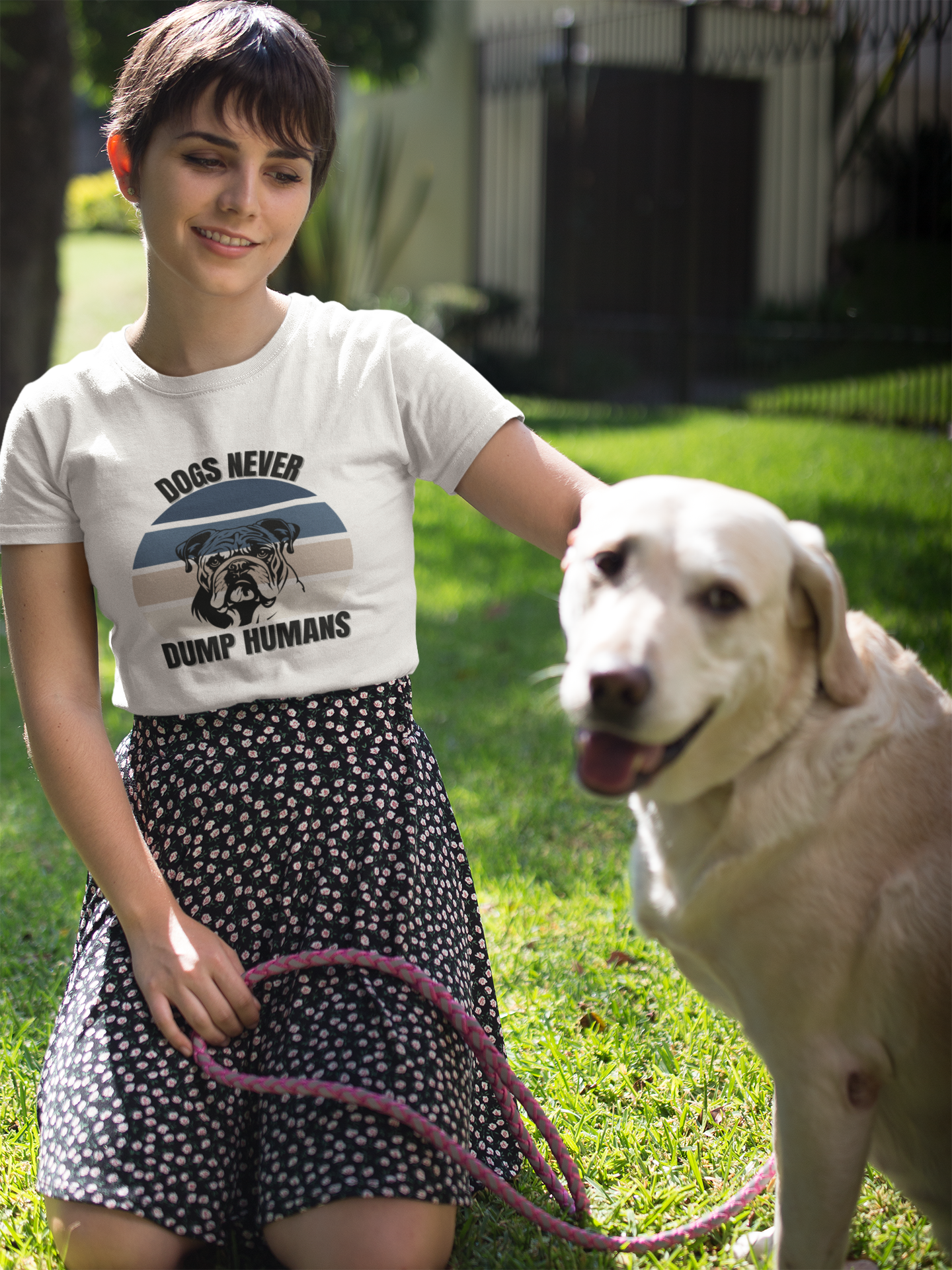 Dog Lover T-Shirt - "Dogs Never Dump Humans" Tee, Unisex Shirt for Pet Owners, Gifts for Dog Lovers, Casual Wear, Animal Lover Apparel