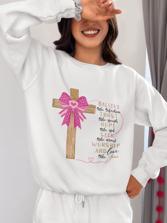 Faith-Inspired Christian Sweatshirt, Girls Clothing, True Love, Crewneck, Religious Gift, Christian Apparel