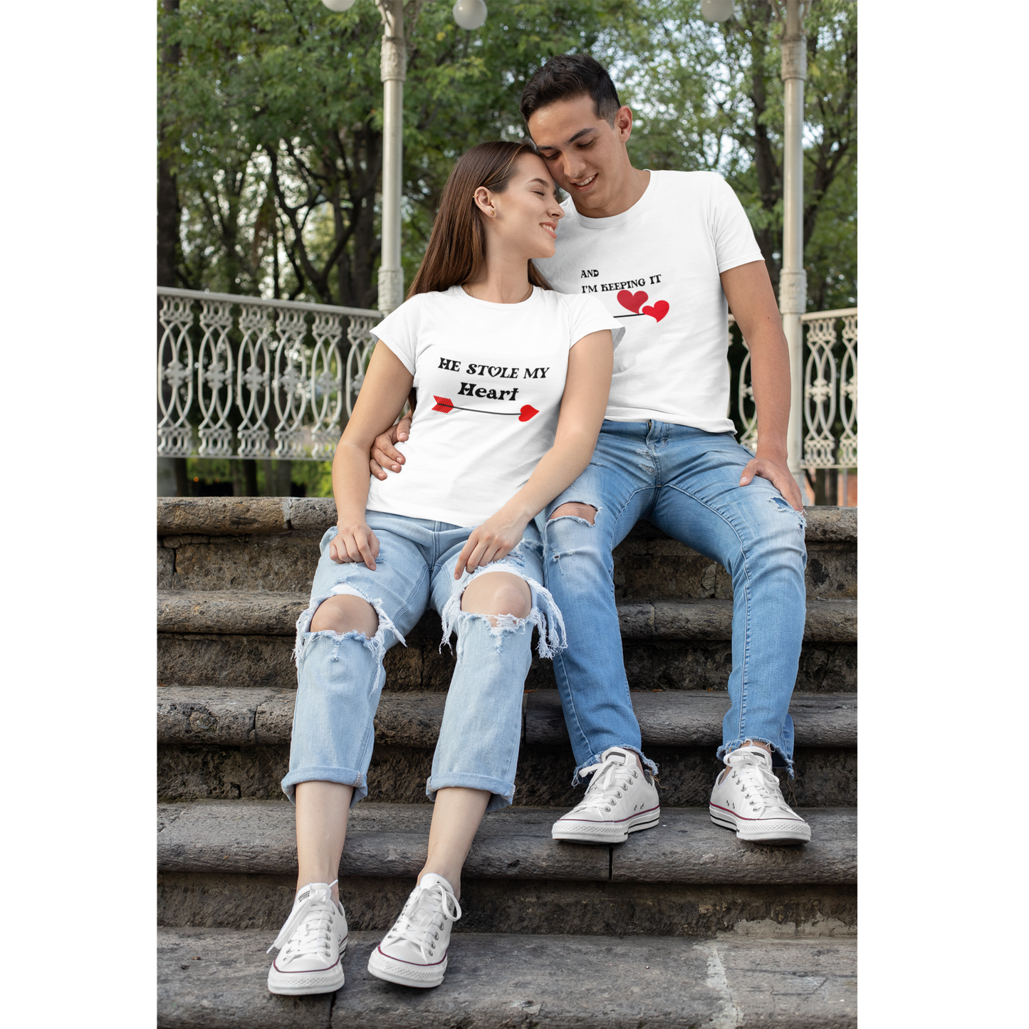 He Stole My Heart T-Shirt, Cute Valentine's Day Gift, Couple's Matching Tee, Love You Shirt, Romantic Date Night Apparel