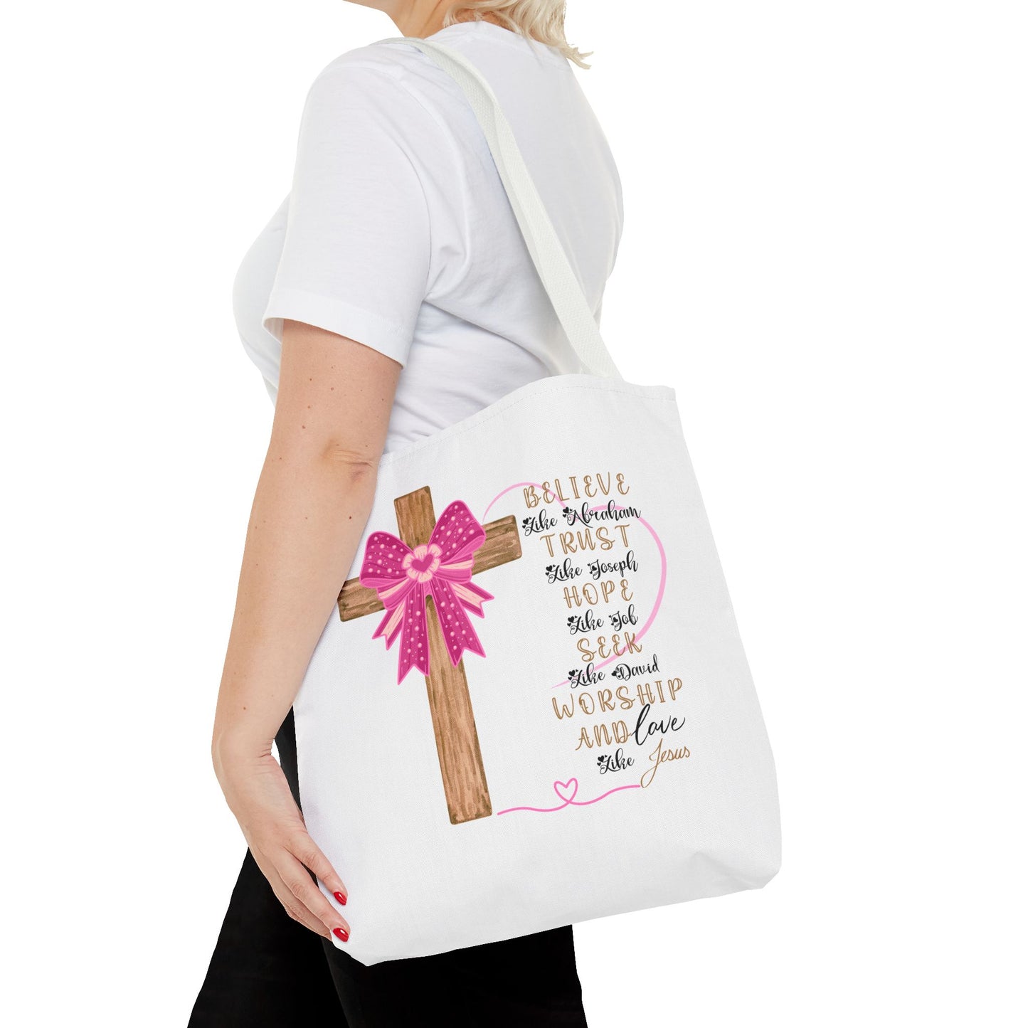 Faith-Inspired Tote Bag, Christian Tote, Inspirational Gift, Church Bag, Jesus Quotes, Perfect for Worship