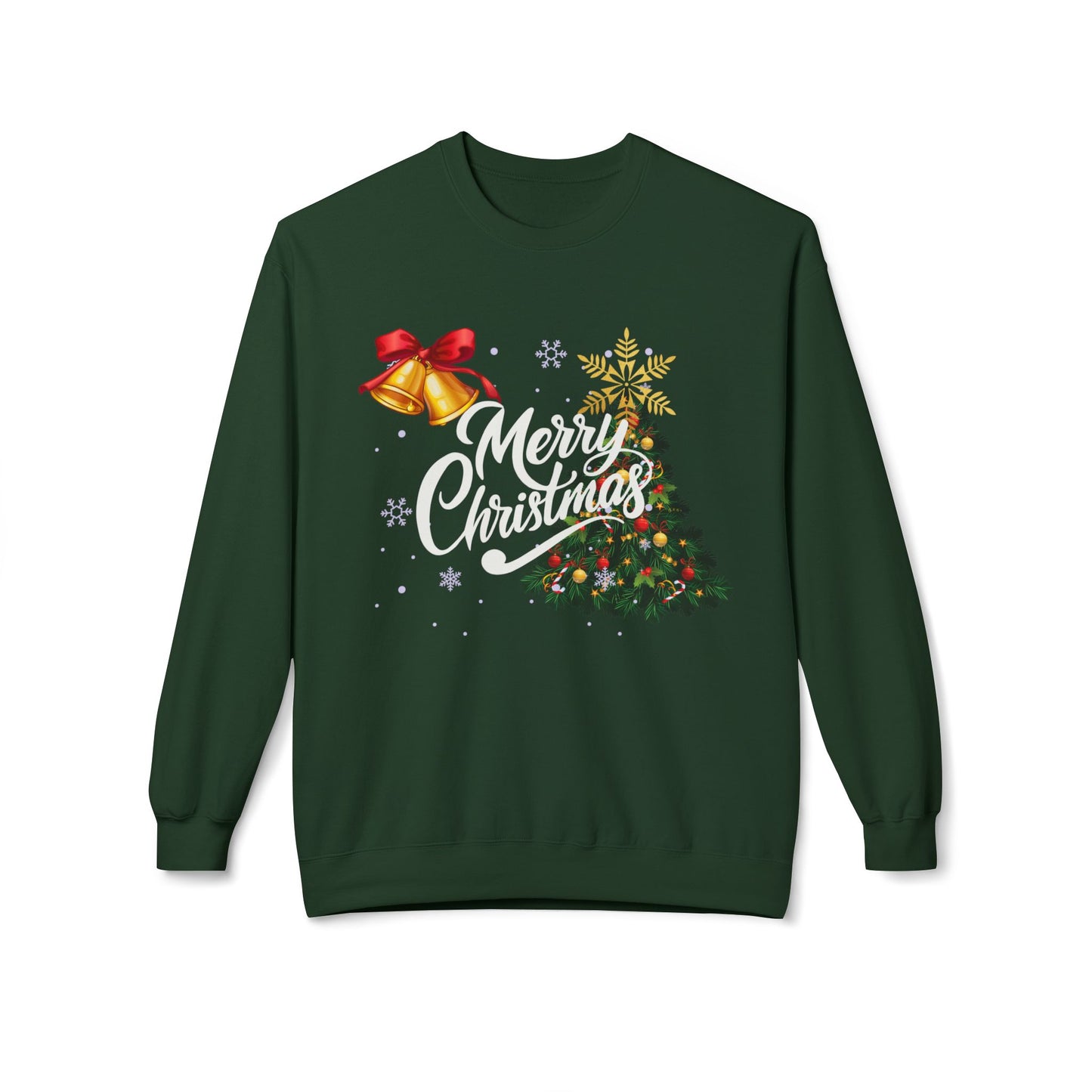 Christmas Unisex Sweatshirt, Midweight Fleece Crewneck in Various Colors, Holiday Apparel, Winter Jumper, Xmas Gift